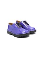 Pèpè chaussures oxford en cuir verni à lacets - Bleu