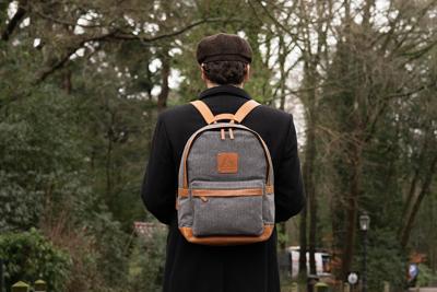 Digbeth - Tweed Rugzak Grijs/Cognac | Peaky Blinders Digbeth - Tweed Rugzak Grijs/Cognac | Peaky Blinders