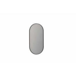 INK SP20 spiegel - 120x4x60cm ovaal in stalen kader - geborsteld metal black 8409472