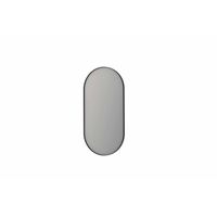 INK SP20 spiegel - 120x4x60cm ovaal in stalen kader - geborsteld metal black 8409472