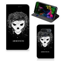 Mobiel BookCase LG G8s Thinq Skull Hair Mobiel BookCase LG G8s Thinq Skull Hair