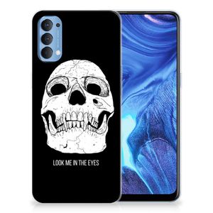 Silicone Back Case OPPP Reno 4 Skull Eyes