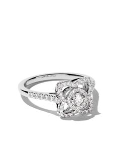 De Beers Jewellers bague Enchanted Lotus en or blanc 18ct et diamants - Argent