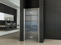Wiesbaden vouwbare nisdeur 1000x2000 links 8mm NANO glas