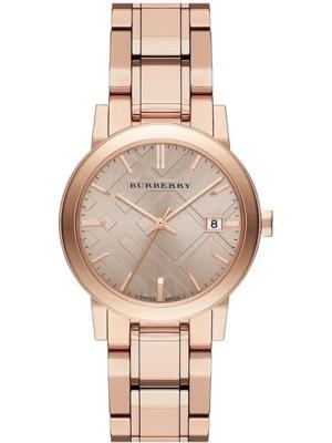 Horlogeband Burberry BU9126 Staal Rosé
