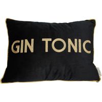 Kussen Gin Tonic 40x60 zwart - thumbnail
