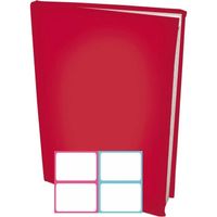 Rekbare Boekenkaften A4 - Rood - 12 stuks inclusief kleur labels