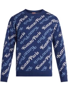 Kenzo pull à motif monogrammé - Bleu