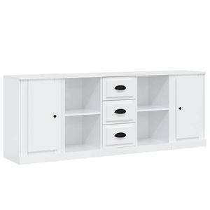 The Living Store Dressoir Classic - Hoogglans wit - 174.5 x 35.5 x 67.5 cm