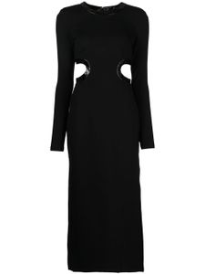 STAUD robe mi-longue Dolce à découpes - Noir