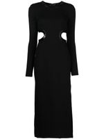 STAUD robe mi-longue Dolce à découpes - Noir