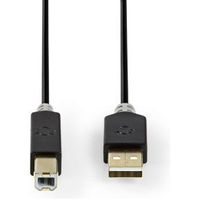 Kabel USB 2.0 | A male - B male | 2,0 m | Antraciet [CCBW60100AT20] - thumbnail