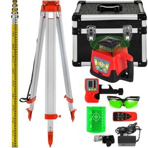 VEVOR Groene Roterende Laser Waterpas 1,65 m Statief 5 m Staff Layout Tool W/case Zelfroterend