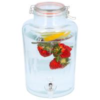 Drank dispenser/limonadetap - 8 liter - glas - met kraantje