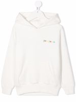 Palm Angels Kids hoodie à logo imprimé - Blanc