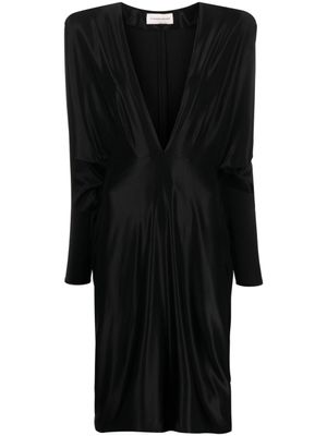 Alexandre Vauthier robe longue à col v - Noir