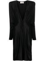 Alexandre Vauthier V-neck long-sleeve dress - Noir