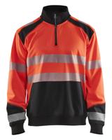 Blåkläder Sweatshirt halve rits High-Vis 35562528 | High-Vis Rood/Zwart | Maat 3XL - 7330509623480 Blåkläder Sweatshirt halve rits High-Vis 35562528 | High-Vis Rood/Zwart | Maat 3XL - 7330509623480