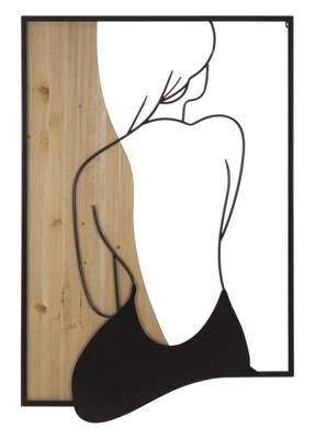 WANDPANEEL SCHOONHEID IJZER EN HOUT 60X2X90
