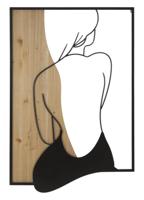 WANDPANEEL SCHOONHEID IJZER EN HOUT 60X2X90