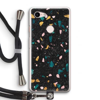 Terrazzo N°10: Pixel 3 Transparant Hoesje met koord