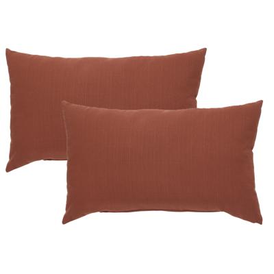 Hesperide Sierkussen - 2x - 30 x 50 cm - terracotta - polyester - uv/waterbestendig Hesperide Sierkussen - 2x - 30 x 50 cm - terracotta - polyester - uv/waterbestendig