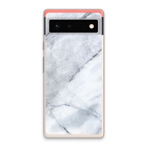 Witte marmer: Google Pixel 6 Transparant Hoesje