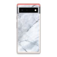 Witte marmer: Google Pixel 6 Transparant Hoesje