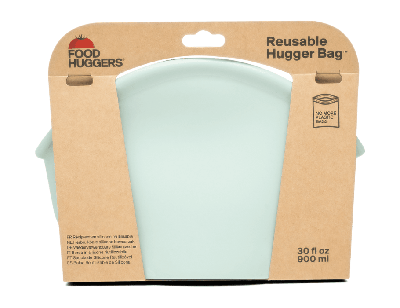 Food Huggers Herbruikbare bewaarzak - 900ml - jade solid