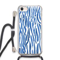 Blauwe nerven: iPhone 7 Transparant Hoesje met koord