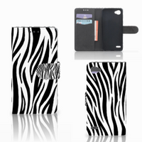LG Q6 | LG Q6 Plus Telefoonhoesje met Pasjes Zebra - thumbnail