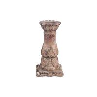 PTMD Burnt Red cream cement candle holder square base