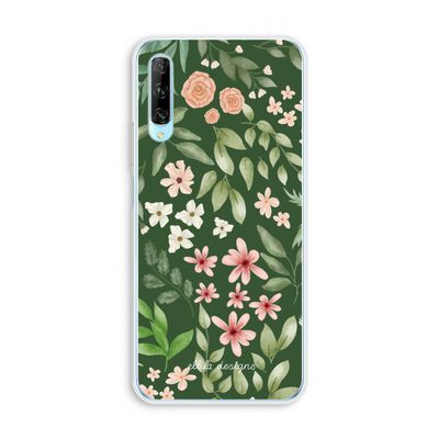 Botanical green sweet flower heaven: Huawei P Smart Pro Transparant Hoesje
