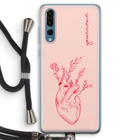 Blooming Heart: Huawei P20 Pro Transparant Hoesje met koord
