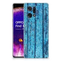 OPPO Find X5 | Bumper Hoesje | Wood Blue