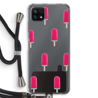 Waterijsje: Samsung Galaxy A22 5G Transparant Hoesje met koord Waterijsje: Samsung Galaxy A22 5G Transparant Hoesje met koord