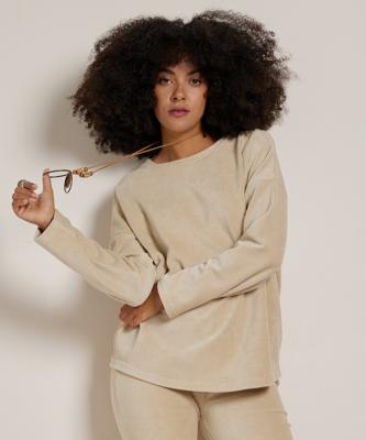 rib velvet top met ketting rib velvet top met ketting