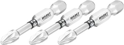 HAZET Bit 2216NSLG-PZ2/3 · 1/4 inch (6,3 mm) zeskant massief · Pozidriv-profiel PZ · 3-delig · SW PZ2
