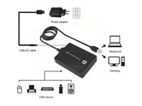 Conceptronic HUBBIES11BP interface hub USB 3.2 Gen 1 (3.1 Gen 1) Type-A 5000 Mbit/s Zwart - thumbnail