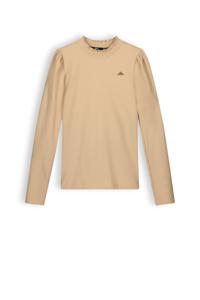 NoBell Meisjes shirt soft rib jersey - Kobus - Beige