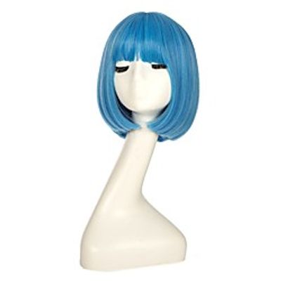 blauwe pruiken voor vrouwen korte golf pruiken met pony ombre blauwe pruiken met pony paarse pruiken met pony Lightinthebox