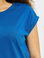 Urban Classics / t-shirt Extended Shoulder in blauw - thumbnail