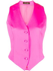 STYLAND gilet sans manches à col v - Rose