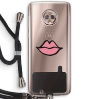 Kusje: Motorola Moto G6 Transparant Hoesje met koord