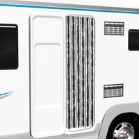 VidaXL Vliegengordijn 56x185 cm chenille grijs en zwart