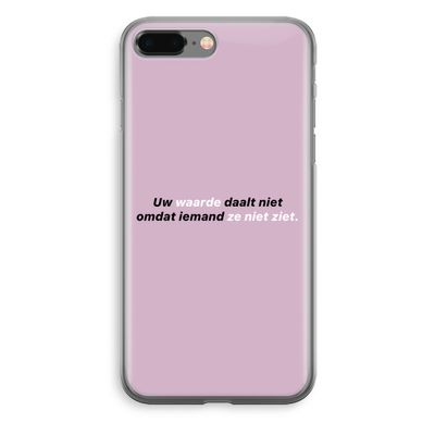 uw waarde daalt niet: iPhone 8 Plus Transparant Hoesje