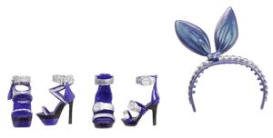 Rainbow High Krystal Bailey – indigo (donkerblauw-paarse) modepop met 2 complete mix & match-outfits en accessoires