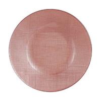 Dinerbord Roze Glas 21 x 2 x 21 cm (6 Stuks)