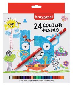 Kleurpotloden Bruynzeel Kids blister ÃƒÆ’ 24 stuks assorti