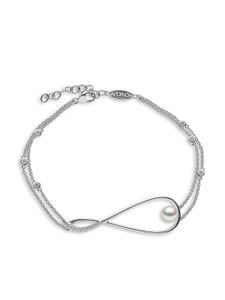 Yoko London bracelet Sleek en or blanc 18ct orné de perles Akoya et de diamants - Argent